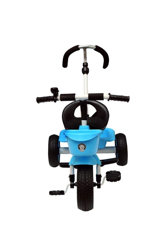 JoyRide Kids Metal Tricycle With Parent Push Handle (Blue) - Image 3
